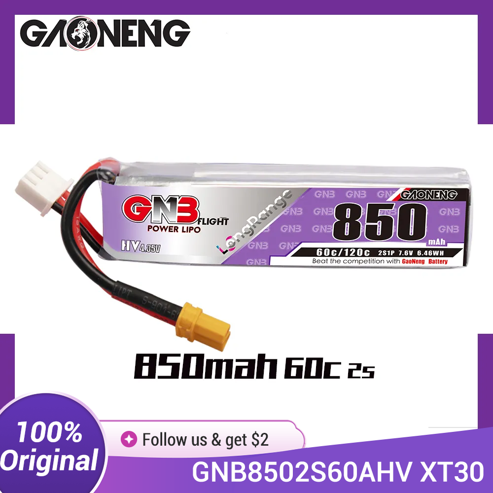 Drone Kit Long Range - GAONENG GNB LiPo Bateria 850mAh 2S
